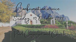 Confirmation service of Pniel Congregational Church - 10 October 2021 @ 9AM