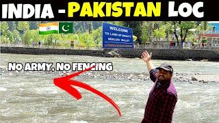 INDIA PAKISTAN LOC WITH NO ARMY AND FENCING  | KERAN- ONE VILLAGE TWO COUNTRIES 