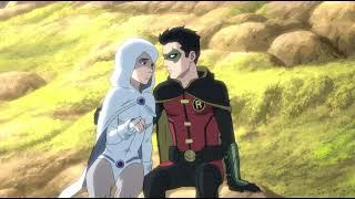 Justice League Dark: Apokolips War | Raven and Robin (Damian Wayne) kiss