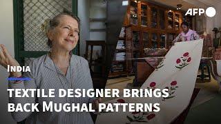 French-Indian textile designer brings back ancient Mughal designs on fabric | AFP