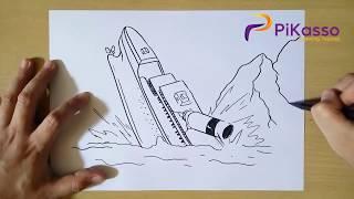 How to Draw The Sinking Titanic