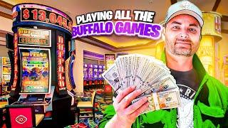 Playing with ONLY $100 on Buffalo Slot Games! (Part 3)