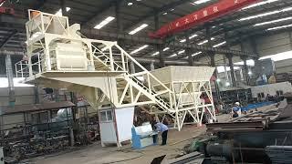 Mobile Concrete Mixing Plant in Workshop commissioning #concretebatchingplant #mobilebatchingplant