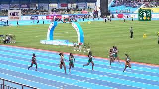 Marie Josee Talou wins women's 100m final at the 2018 African Athletics Championships Asaba