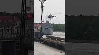 Высадка десанта на корабль. Клайпеда. Военные учения. Литва