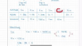 Rechnen mit Maßstäben | Beispiele | Klasse 5