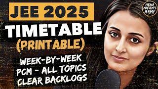 JEE 2025 TIMETABLE to score 250 + | IITJEE Timetable for DROPPERS & Freshers #jee2025 #jee2026 #jee