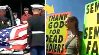 Westboro Baptist Church Riots A Marine Funeral, Gets Greeted By Bikers