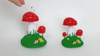I’ll do this and teach you How to crochet a pincushion “Amanita on the lawn”