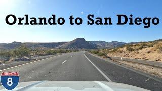 Orlando to San Diego Road Trip Full Journey 4K