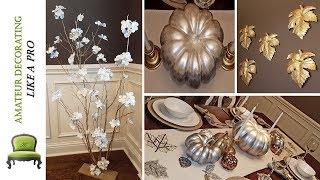 DIY Ombre Painted Pumpkins | Thanksgiving Tablescape Tour