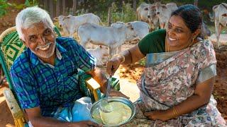 பாதாம்பால் பாயசம் நாட்டு மாட்டு பால ஊத்தி அம்மா செஞ்சு குடுத்தாங்க | Country Cow Milk Payasam Recipe