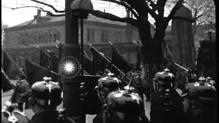 State funeral cortege for German Chancellor Gustav Stresemann. Procession to Luis...HD Stock Footage