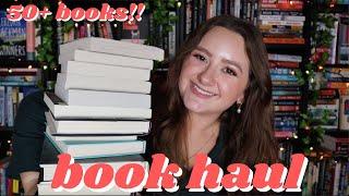 50+ BOOK HAUL 2023 | new release thrillers, horror, holiday romance & recommendations from YOU!