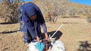 Abandoned baby in the mountains