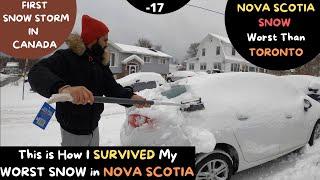 How I Survived My First Snow Storm In Nova Scotia | Worst Snow Experience In Canada