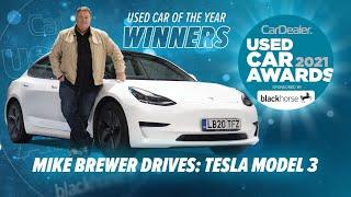 Mike Brewer drives the Tesla Model 3 – Used Car Awards Alternatively-Fuelled Vehicle of the Year