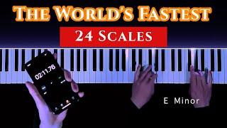 24 Piano Scales in 2 Minutes (Fastest Scales on Youtube)