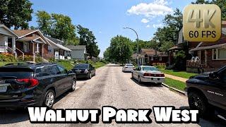 Driving Around St. Louis Hood - "Walnut Park West" Neighborhood in 4k Video