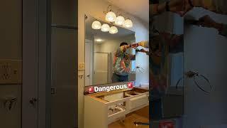 How to remove wall mirror. #shorts #youtubeshorts #diy