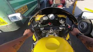 GSXR 600 SRAD 1999 ride with go pro hero 6 test  !