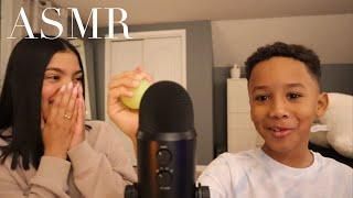 My Nephew tries ASMR for the first time!!! (I was surprised…)