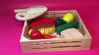 Velcro cutting Fruit and Vegetables Wooden Toys Set