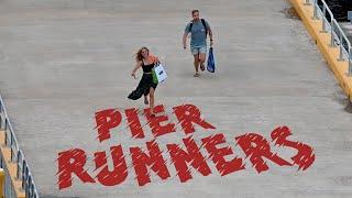 MORE PIER RUNNERS IN COZUMEL!  THE FASTEST FLIP FLOP RUNNER IN MEXICO!