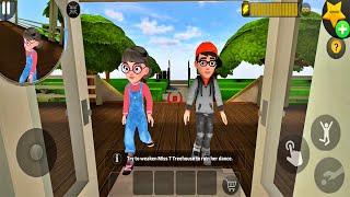 Nick and Tani in Miss T House Scary Teacher 3D New Prank Troll Miss T Every Day (Android,iOS)