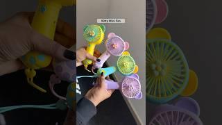 Cutest Floral Kitty Mini Fan #mini #handfan #minifan #kawaii #cute #paw #kitty