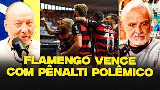 FLAMENGO VENCE CRICIÚMA DE VIRADA COM PÊNALTI POLÊMICO | Corte do Opinião Placar