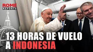  | Casi 13 horas de vuelo y un vivo intercambio de saludos con la prensa en el vuelo a Indonesia