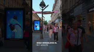 SERBIA | BELGRADE | Knez Mihailova St. in One Minute | Walking Tour #travel  #music