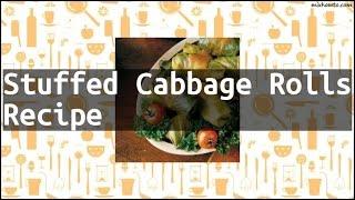 Recipe Stuffed Cabbage Rolls Recipe