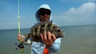 SLAYING PACKERY CHANNEL WITH @ BIGRICHFISHING (PART 1)-SHORE FISHING-SHEEPSHEAD-CORPUS FISHING-