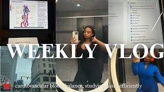 Surviving Med School: Honors Medical Student Vlog |Cardio Block, Study Habits , & More #vlog #premed