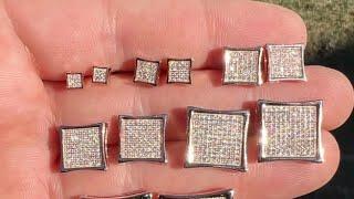 Diamond Square Kite Earrings (rose gold)