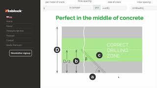 Drilling guideline for crack injection