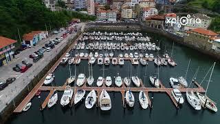 Mutrikuko kirol-portua, Mutriku, Spain 2019.07 aerial video