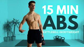 Kettlebell ABS Workout | 15 minute No Repeat Sixpack