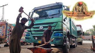 How to leaf springs repair in Pakistan | Truck front axle leaf springs