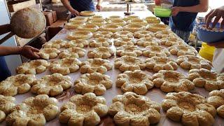 Traditional Uzbek Butter Twisted Bread | Uzbek Street food