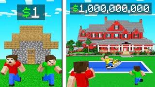 $1 BILLION DOLLAR MANSION vs NOOB HOUSE! (Minecraft)