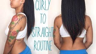 Curly to Straight Hair Routine '17 | Cool Calm Curly |