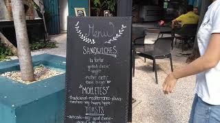 Basic Foodie cafe Playa del Carmen Mexico in English with Quebec accent