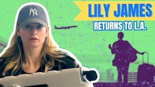 Lily James Of Downton Abbey Looks Super Cute In Yankees Cap At LAX