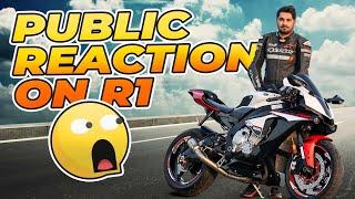 PUBLIC REACTION  ON PAKISTANS LOUDEST  YAMAHA R1  | ZS MOTOVLOGS |