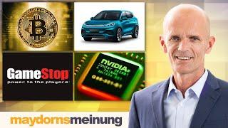 maydornsmeinung: Bitcoin, Bitcoin Group, Nvidia, Intel, Tesla, BYD, Gamestop, Robinhood, TUI, Bayer