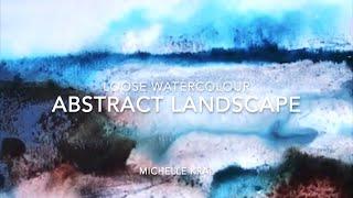 SIMPLE ABSTRACT watercolor landscape LOOSE WATERCOLOUR painting