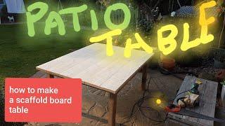 How to make a scaffold board PATIO TABLE